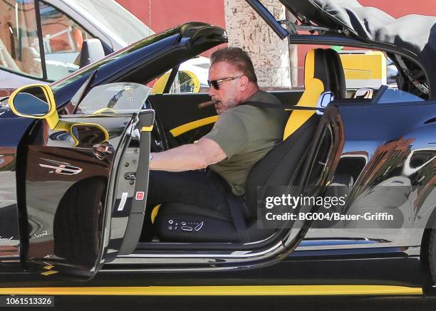 Arnold Schwarzenegger is seen on November 14, 2018 in Los Angeles, California.