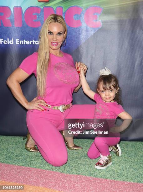 Actress Coco Austin and daughter Chanel Nicole Marrow attend the Dreamworks Trolls The Experience opening at Trolls The Experience on November 14,...