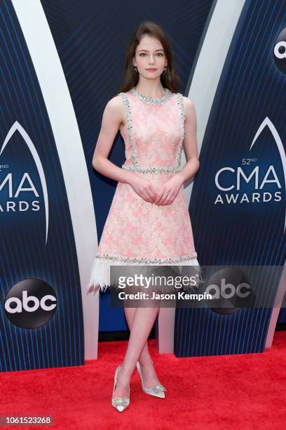 Mackenzie Foy attends the 52nd annual CMA Awards at the Bridgestone Arena on November 14, 2018 in Nashville, Tennessee.