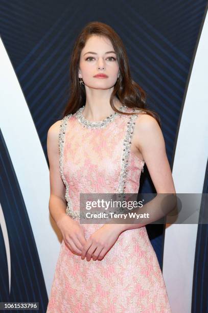 Actress Mackenzie Foy attends the 52nd annual CMA Awards at the Bridgestone Arena on November 14, 2018 in Nashville, Tennessee.