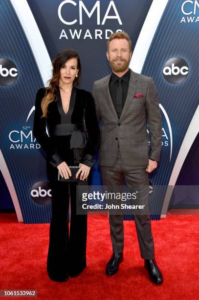 Cassidy Black and singer Dierks Bentley attend the 52nd annual CMA Awards at the Bridgestone Arena on November 14, 2018 in Nashville, Tennessee.