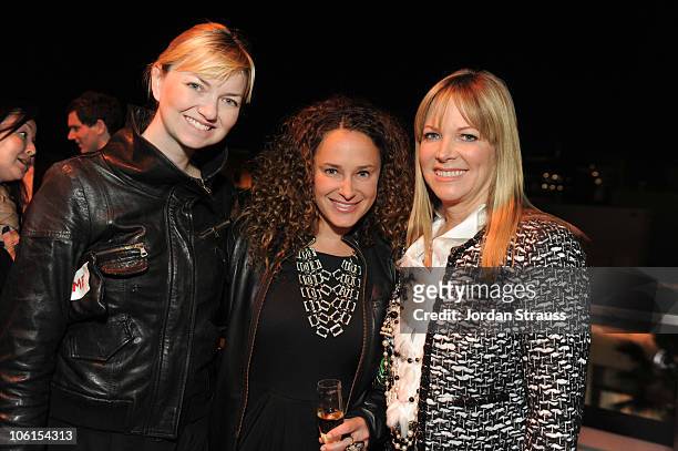 Lesley Mckenzie, Sari Tuschman and Maria Bell attend CHANEL Fine Jewelry Hosts Cocktails In Honor Of MOCA's Annual Gala at CHANEL on October 26, 2010...