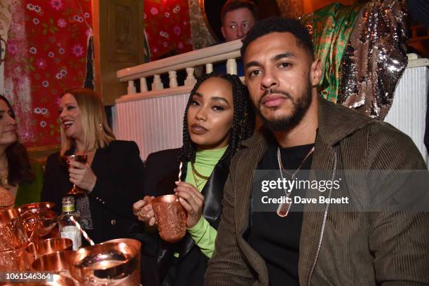 Leigh-Anne Pinnock and Andre Gray attend Dita Von Teese X Absolut Elyx at The Box on November 14, 2018 in London, England.