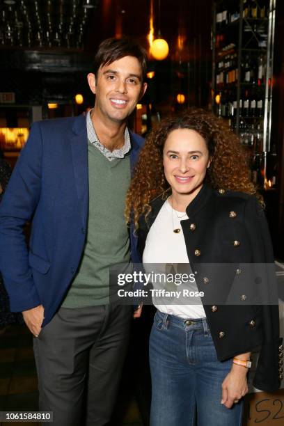 Caded Hudson and Sari Tuschman attend the Eddie Bauer Kicks Off Holiday Adventure Campaign In Los Angeles at Marvin on November 14, 2018 in Los...