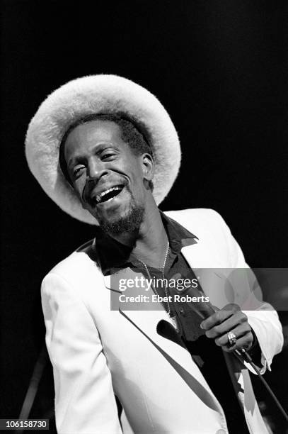 Reggae singer Gregory Isaacs performs live on stage at The Savoy in New York City on November 02 1981