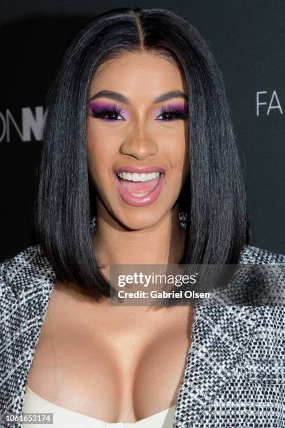 Cardi B arrives for Fashion Nova x Cardi B Collaboration Launch Event at Boulevard3 on November 14, 2018 in Hollywood, California.