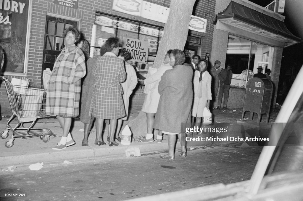 King Riots 1968 Women in Washington, DC, following the assassination of civil rights ...