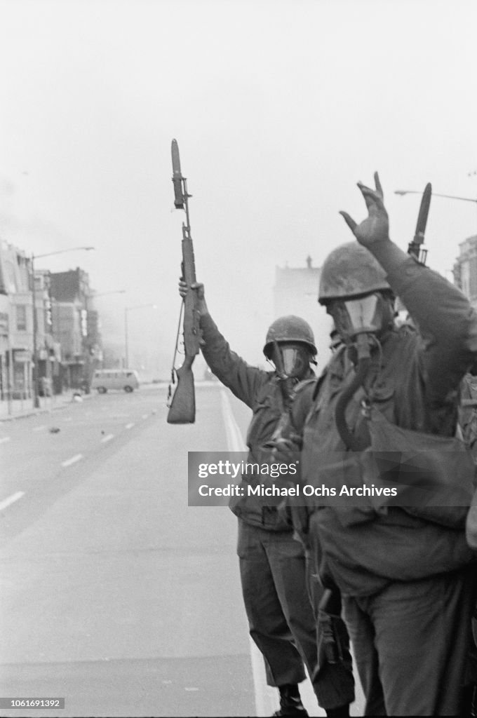 King Riots 1968 The army are called out during riots in Washington, DC, following the ...