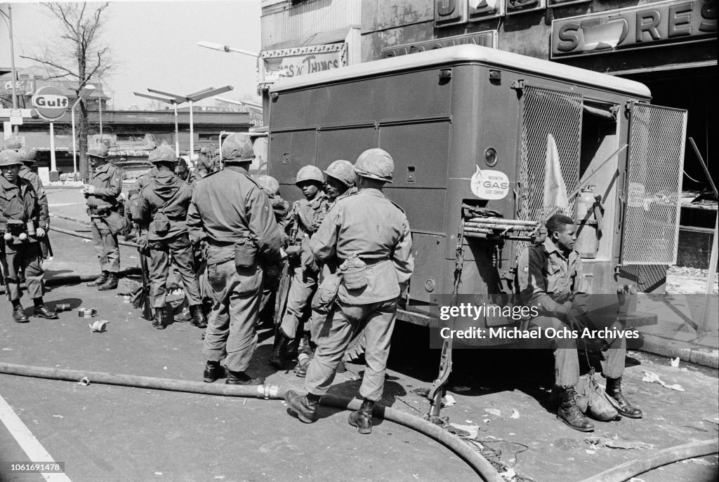 King Riots 1968 The army are called out during riots in Washington, DC, following the ...