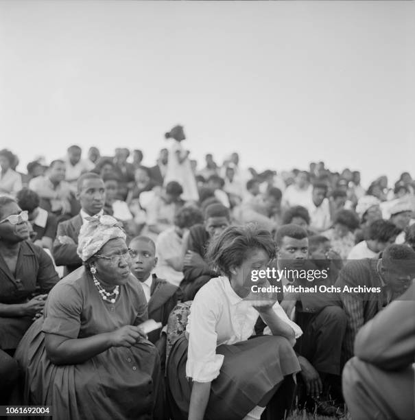 Protestors during the Birmingham Campaign in Birmingham, Alabama, May 1963. The movement, which called for the integration of African Americans, was...