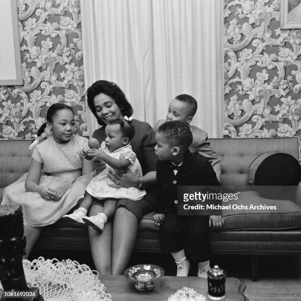 Yolanda , Martin Luther King III , Dexter and Bernice , the children of civil rights activist Martin Luther King Jr. With their mother Coretta Scott...