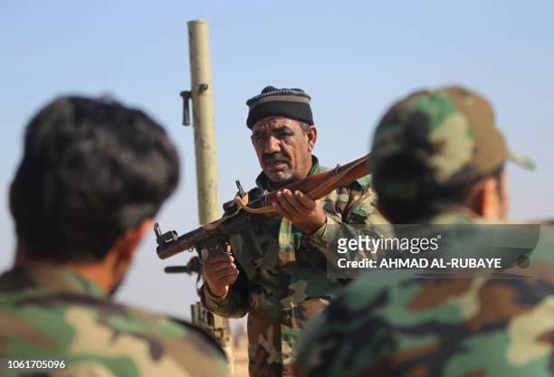 Abbas Hamza Hassan, a 56-year-old Iraqi fighter who left in 2014 the southern Iraqi province of Basra to join the forces of the paramilitary units of...