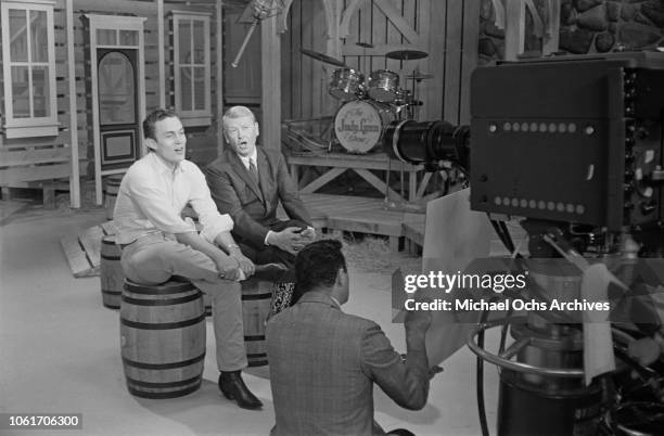 American country music singer and television host Jimmy Dean on the set of 'The Jimmy Dean Show', USA, 13th November 1964.