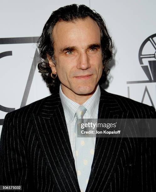 Actor Daniel Day-Lewis arrives to The 33rd Annual Los Angeles Film Critics Awards at the InterContinental Hotel on January 12, 2008 in Century City,...
