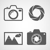 Set of photo icons. Vector illustration