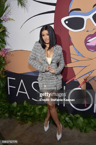 Cardi B attends the Fashion Nova x Cardi B Collaboration Launch Event at Boulevard3 on November 14, 2018 in Hollywood, California.