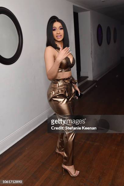Cardi B attends the Fashion Nova x Cardi B Collaboration Launch Event at Boulevard3 on November 14, 2018 in Hollywood, California.