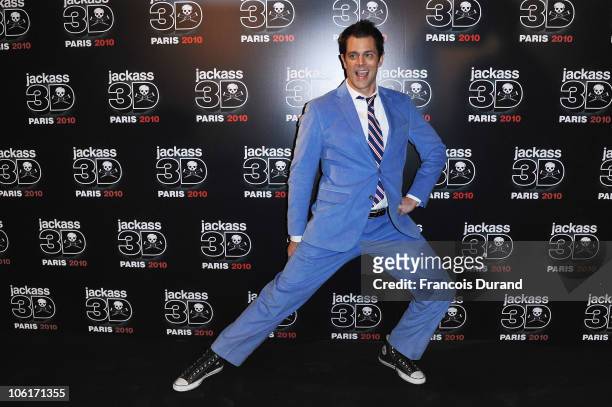 Johnny Knoxville attends the premiere for 'Jackass 3D' at Cinema Gaumont Opera on October 27, 2010 in Paris, France.