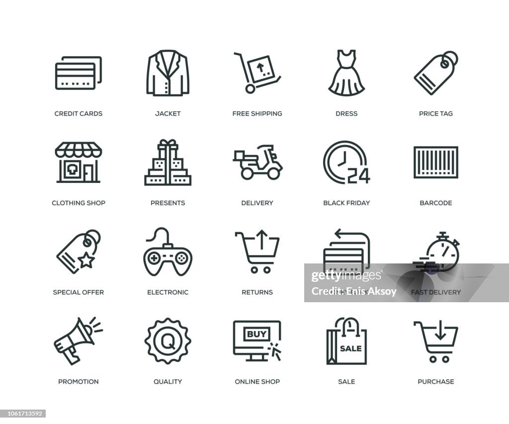 Black Friday Icons - Line Serie