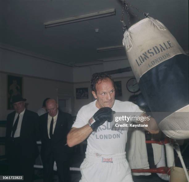 English boxer Henry Cooper in training, 1969.