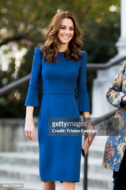 Catherine, Duchess of Cambridge visits the Imperial War Museum on October 31, 2018 in London, England.