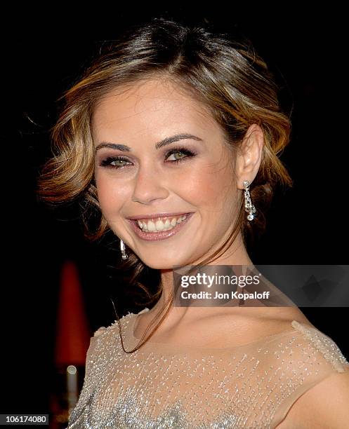 Actress Alexis Dziena arrives at the Los Angeles Premiere "Fool's Gold" at the Grauman's Chinese Theater on January 30, 2008 in Hollywood, California.