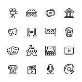 Culture & Entertainment - outline icon set