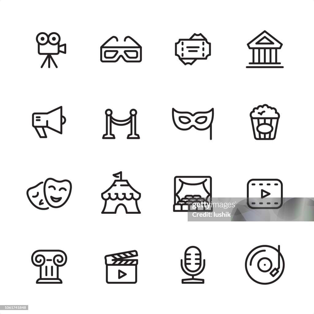 Culture & Entertainment - outline icon set