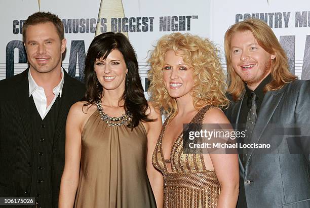 Jimi Westbrook, Karen Fairchild, Kimberly Roads Schlapman and Phillip Sweet of Little Big Town arrive at the 41st Annual CMA Awards at the Sommet...