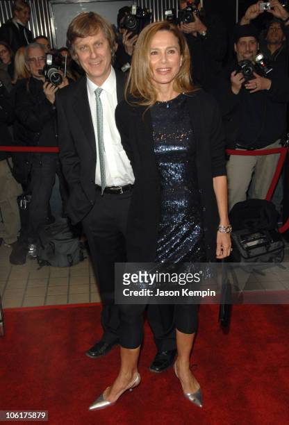 Lasse Hallstrom, director, and wife Lena Olin during Miramax Films Presents The New York Premiere Of "The Hoax" - April 1, 2007 at Cinema 1 3 in New...