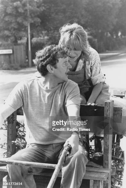 Actors Felicity Kendal and Richard Briers in a scene from the television sitcom 'The Good Life', May 30th 1978.