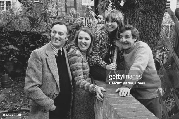 Portrait of actors Paul Eddington, Penelope Keith, Felicity Kendal and Richard Briers, photographed for Radio Times in connection with the television...