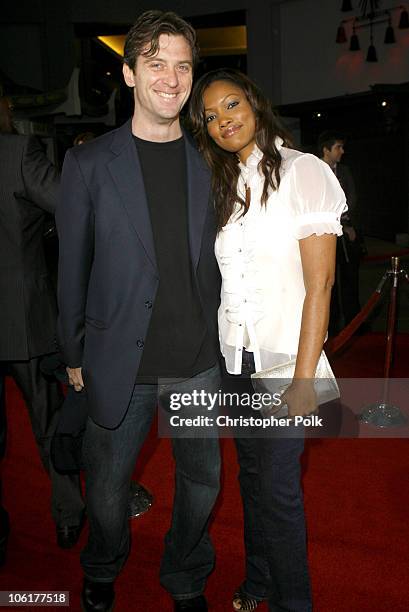 Garcelle Beauvais and her husband Mike Nilon during "Disturbia" Los Angeles Premiere - Red Carpet at Mann's Chinese Theater in Hollywood, California,...