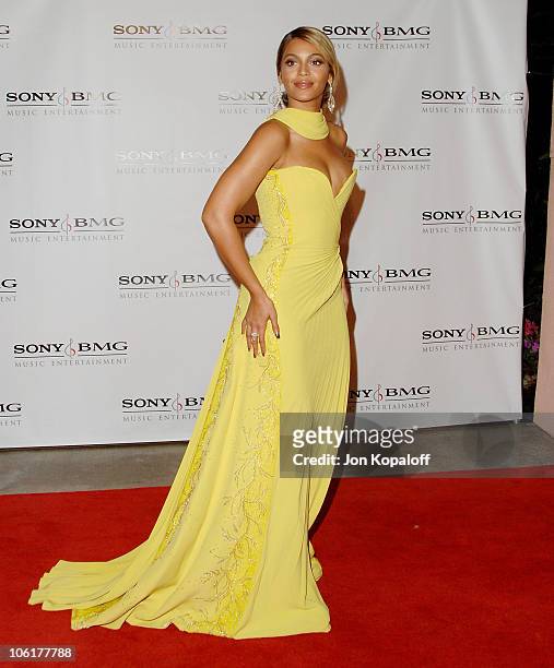 Singer Beyonce arrives at the "2008 Grammy Awards Sony BMG After-Party" at the Beverly Hills Hotel on February 10, 2008 in Beverly Hills, California.