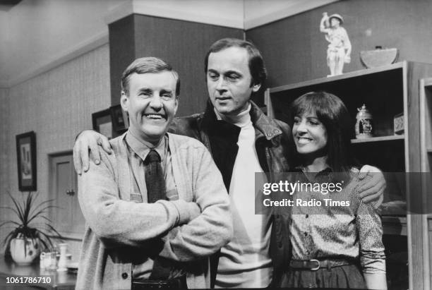 Actors Richard Briers, Peter Egan and Penelope Wilton in a scene from the television sitcom 'Ever Decreasing Circles', October 7th 1984.