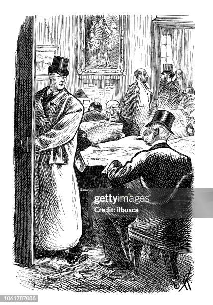 british london satire caricatures comics cartoon illustrations - fun office stock illustrations