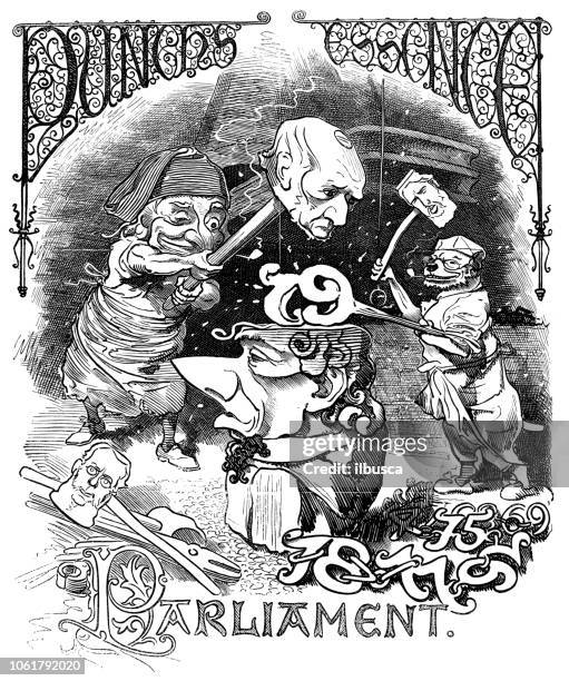 british london satire caricatures comics cartoon illustrations: anvil - satire stock illustrations