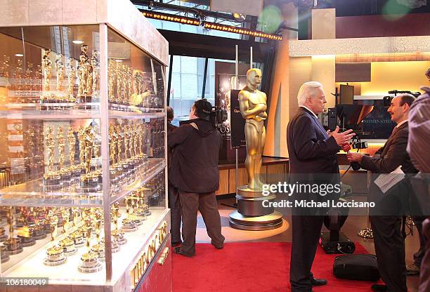Official biographer of The Academy Awards Robert Osborne is interviewed during the 2008 "Meet The Oscars" press preview display in New York City's...