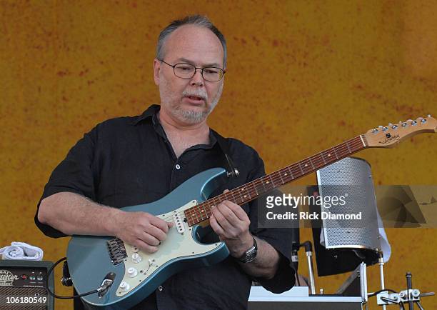Walter Becker of Steely Dan during 38th Annual New Orleans Jazz & Heritage Festival Presented by Shell - Steely Dan at New Orleans Fairgrounds in New...