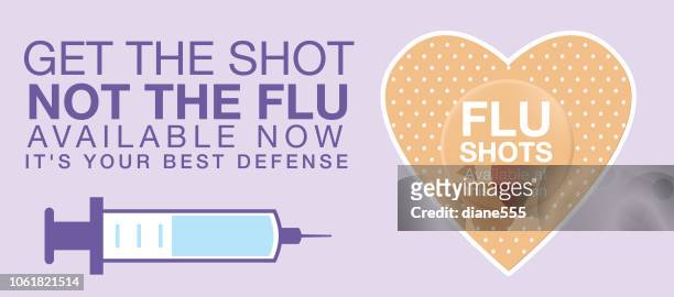 illustrazioni stock, clip art, cartoni animati e icone di tendenza di flu shot web banner - flu