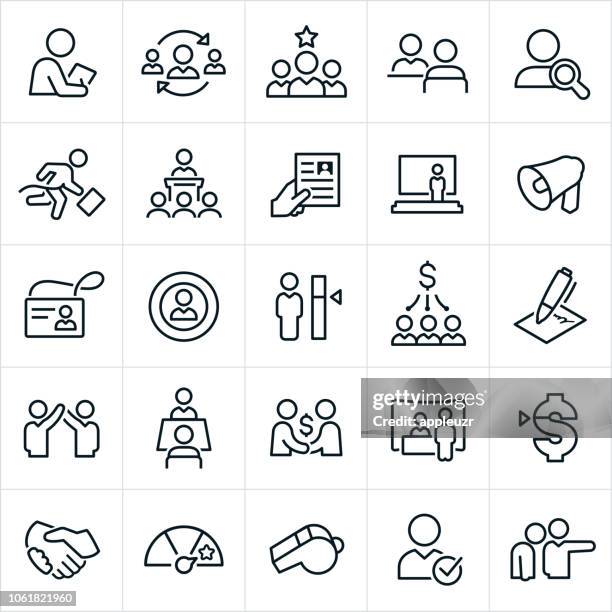 human resources-icons - arbeitspersonal stock-grafiken, -clipart, -cartoons und -symbole