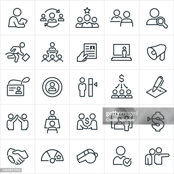 ilustrações de stock, clip art, desenhos animados e ícones de human resources icons - individualidade