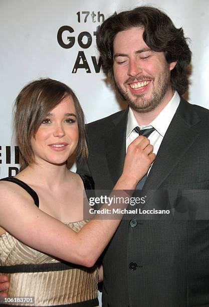 Actors Ellen Page and Jason Reitman attend the 17th Annual IFP Gotham Awards at Steiner Studios on November 27, 2007 in Brooklyn, NY.