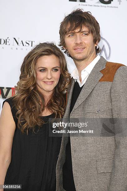 Actors Alicia Silverstone and Christopoher Jarecki arrive at Conde Nast Media Group's 2007 Movies Rock at the Kodak Theatre on December 2, 2007 in...