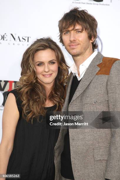 Actors Alicia Silverstone and Christopoher Jarecki arrive at Conde Nast Media Group's 2007 Movies Rock at the Kodak Theatre on December 2, 2007 in...