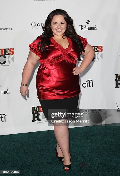 Actress Nikki Blonsky arrives at Conde Nast Media Group's 2007 Movies Rock at the Kodak Theatre on December 2, 2007 in Hollywood, California.