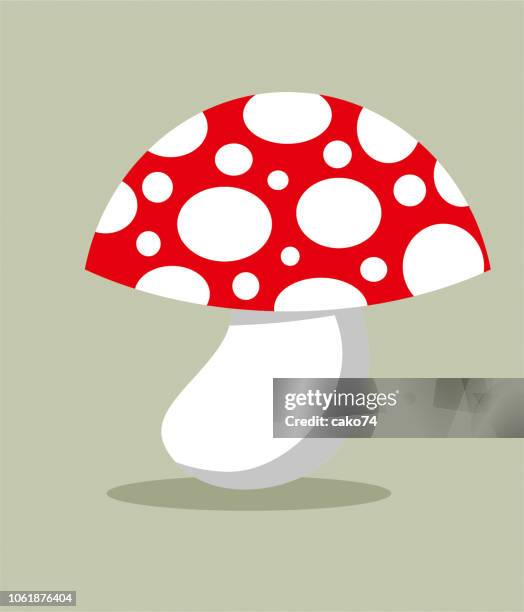 cartoon mushroom - toadstool stock illustrations