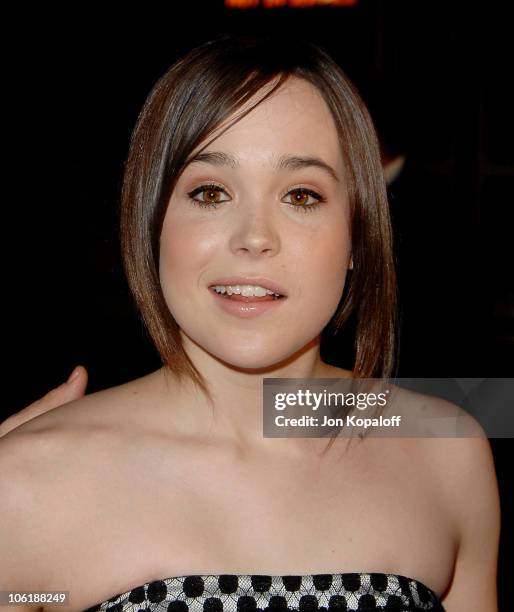 Actress Ellen Page arrives at the Los Angeles premiere "Juno" at the Mann Village Theater on December 3, 2007 in Westwood, California.