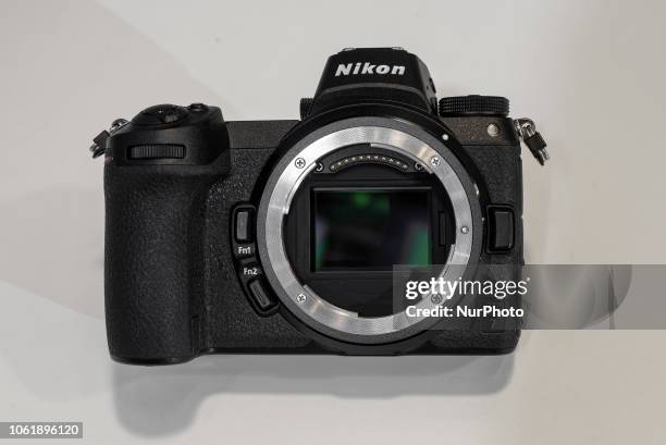 Nikon presents the new full-frame mirrorless Nikon Z7 with the new Z mount lens system in Paris Salon de la photo on November 9, 2018