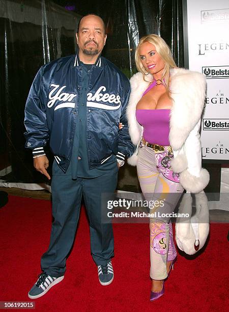 Actor/Rapper Ice T and wife CoCo attends "I am Legend" premiere at the WaMu Theater at Madison Square Garden on December 11, 2007 in New York City.